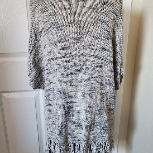 Joie Gray Maryl Fringe Cardigan Sweater Women's Size Small - Picture 3 of 4